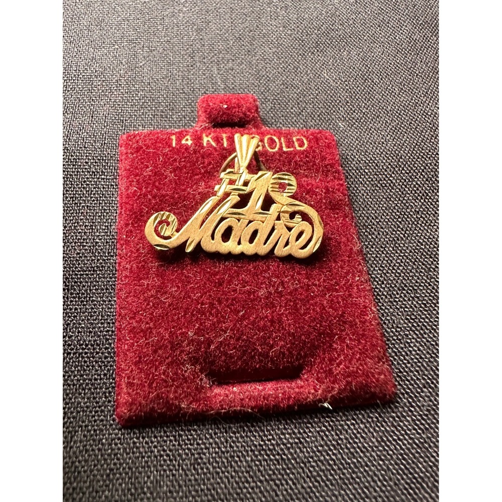Vintage Michael Anthony 14K Yellow Gold #1 Madre Charm Pendant Mother Gift 14KT